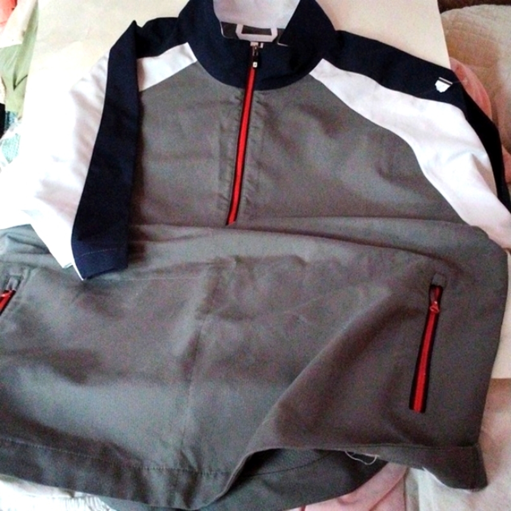 Footjoy short sleeve 1/4 zip jersey - Picture 1 of 7